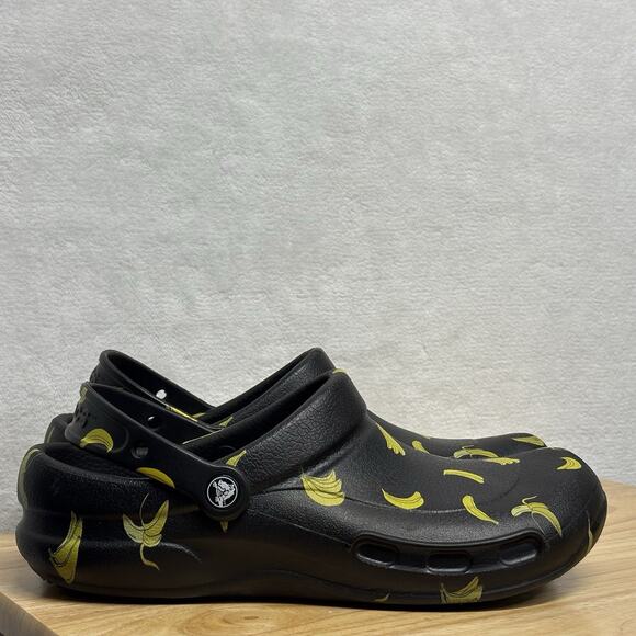 Crocs Bistro Clogs Banana Print Black Men’s Size 9 Women’s Size 11 - Picture 3 of 12